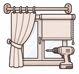 Installation of curtain rods and blinds